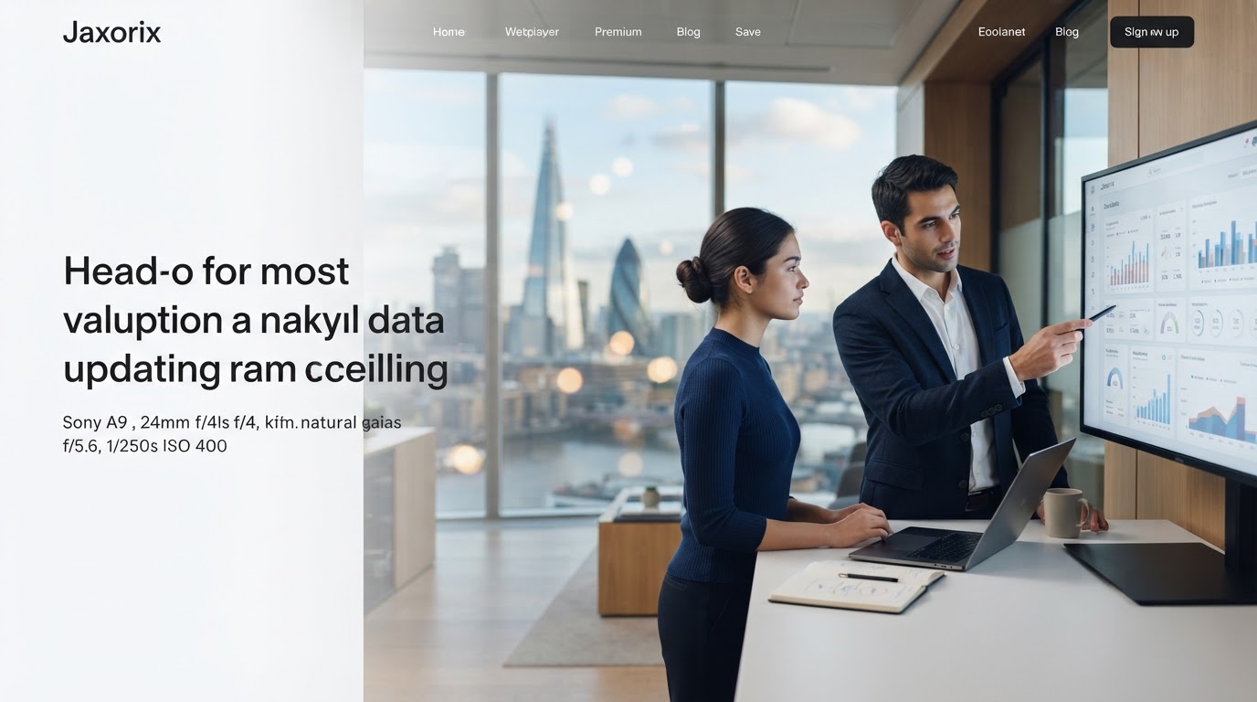 Jaxorix unified portfolio dashboard interface shown in a professional setting